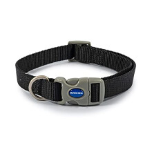 Ancol Heritage Nylon Adjustable Collar Black 20 - 30cm Sz 1-2