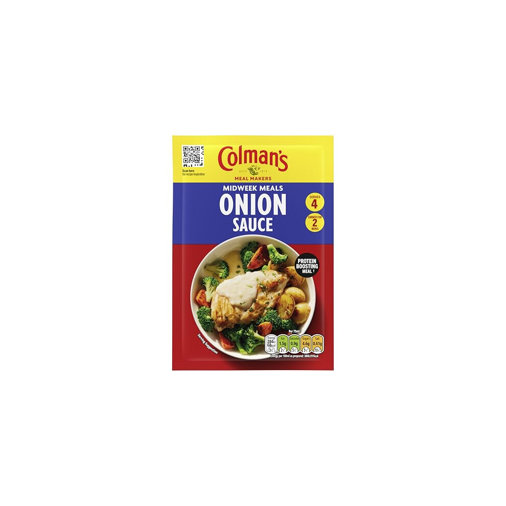 Colman's Midweek Meals Onion Sauce Sauce Mix With A Blend Of Herbs And Spices For A Protein-Boosting Meal† 35 G
