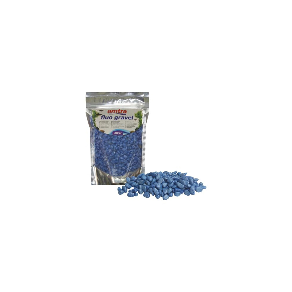 Amtra Fluo Gravel Aquarium Fish Tank Decoration Ceramic Gravel For Freshwater And Saltwater Aquarium Powder Free 350G Blue
