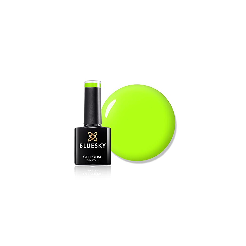 Bluesky Gel Nail Polish, Lime Green Neon20, Bright, Green, Lime, Neon, Long Lasting, Chip Resistant, 10 ml (Requires Drying Under UV LED Lamp)