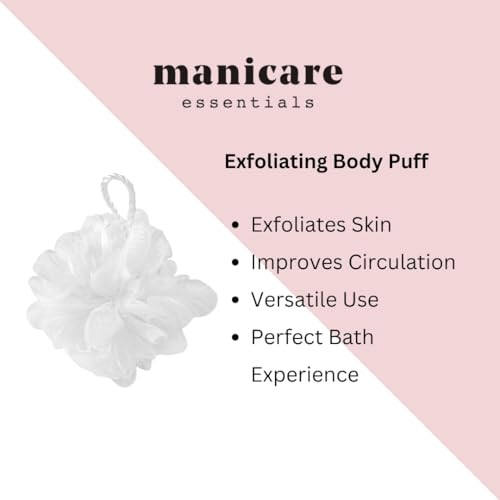 Manicare Exfoliating Body Puff - Mesh Sponge 1