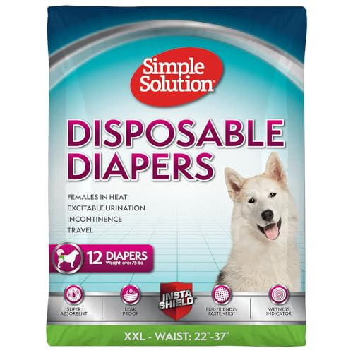 Simple Solution Dog Diapers - XXL - 12 Count