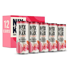Nix & Kix Raspberry & Rhubarb Sparkling Water - 250ml x 12