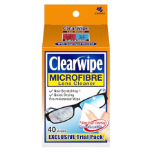 CLEARWIPE Microfibre Lens Cleaner with Isopropyl Alcohol - 40 Wipes