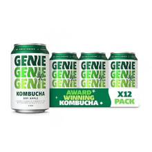 GENIE LIVING DRINKS Dry Apple Kombucha 12 x 330ml