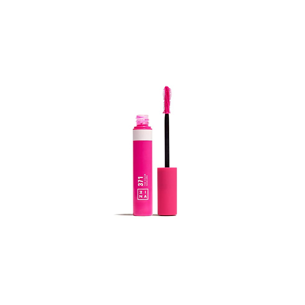 3Ina Pink Color Mascara 371 - Vegetal Keratin, Vegan, 31G