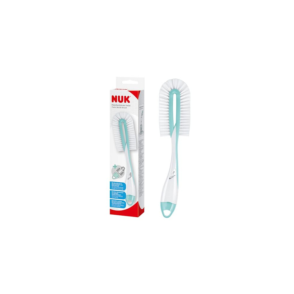 Nuk Twist Bottle Brush For Thorough And Gentle Cleaning Of Baby Bottles Includes Teat Brush 1 Piece