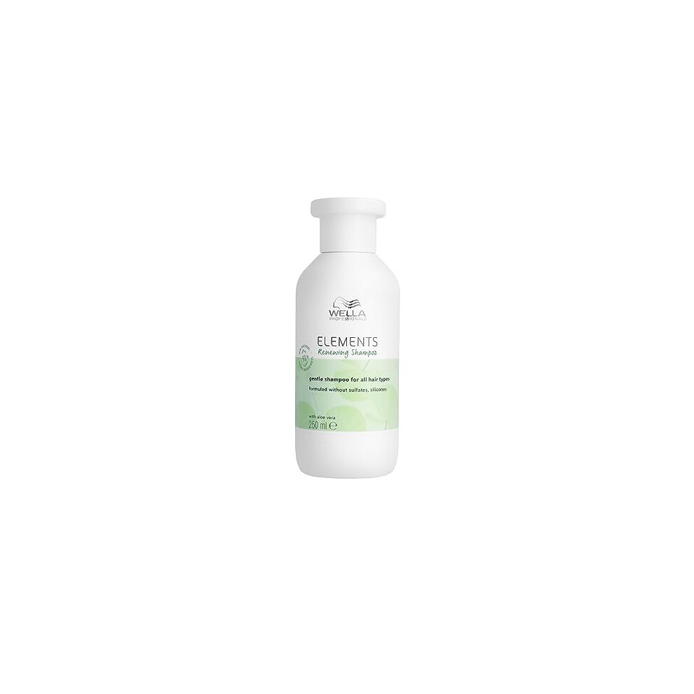 Wella Professionals Elements Renewing Shampoo - Gentle Care Shampoo For Smooth, Shiny Hair Without Silicones and Sulfates - With Aloe Vera 250ml
