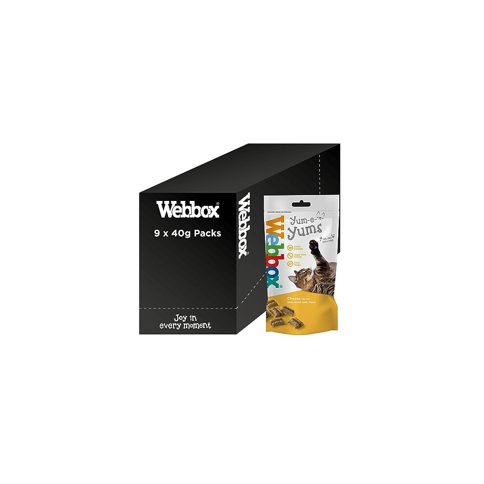 Webbox Yum-e-Yums Cat Treats, Cheese (9 x 40g)