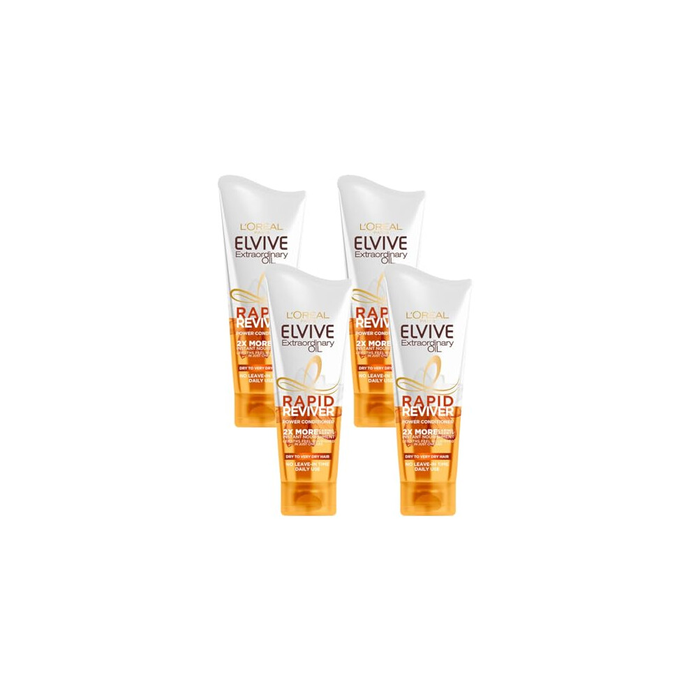 New L’oréal Paris L'oreal Paris Elvive Extraordinary Oil Rapid Reviver Dry Hair Power Conditioner 180Ml (Pack Of 4)