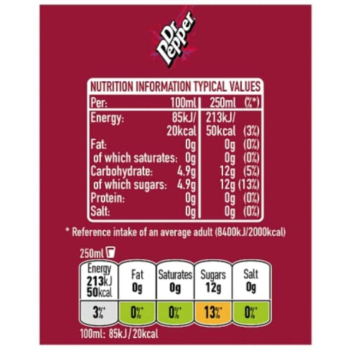 Dr Pepper Dr Pepper PET Cola 500 ml (Pack of 12) 2