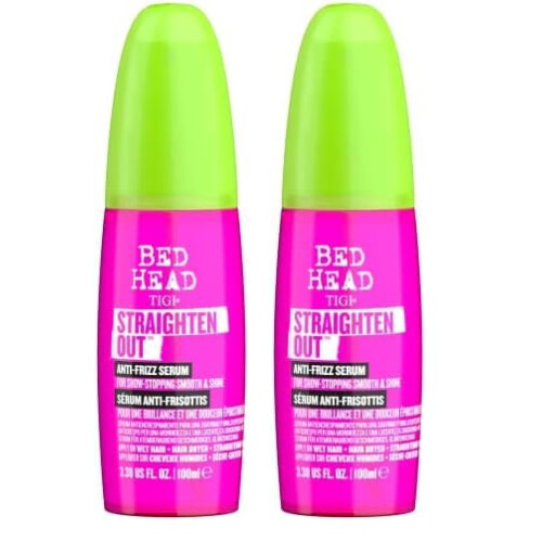 Bed Head by TIGI - Straighten Out Anti Frizz Hair Serum - For Smooth Shiny Hair - 100 ml (Pack of 2)