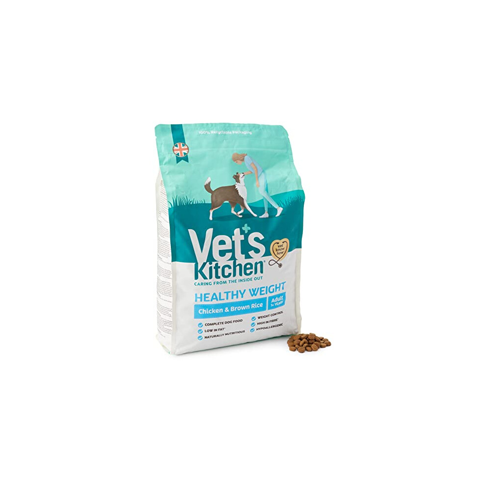 Vet's Kitchen Dry Dog Food Adult Chicken & Brown Rice Healthy Weight 3kg