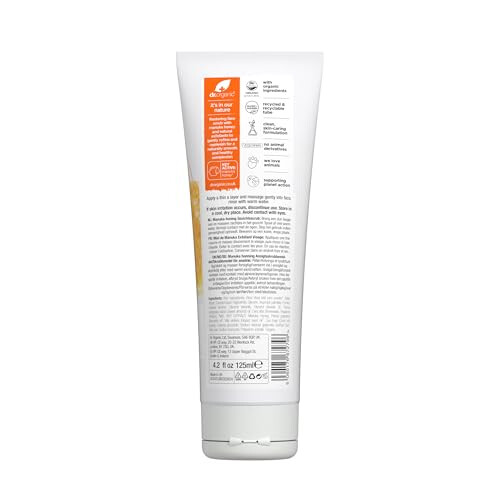 Dr Organic Manuka Honey Face Scrub, Exfoliating, 125ml 1