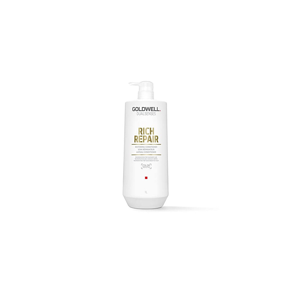 Goldwell Dualsenses Rich Repair Restoring Conditioner for Dry to Damaged Hair, 1 Litre