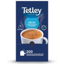 Tetley Everyday Original Decaf Black Tea Bags - 200 Enveloped Teabags