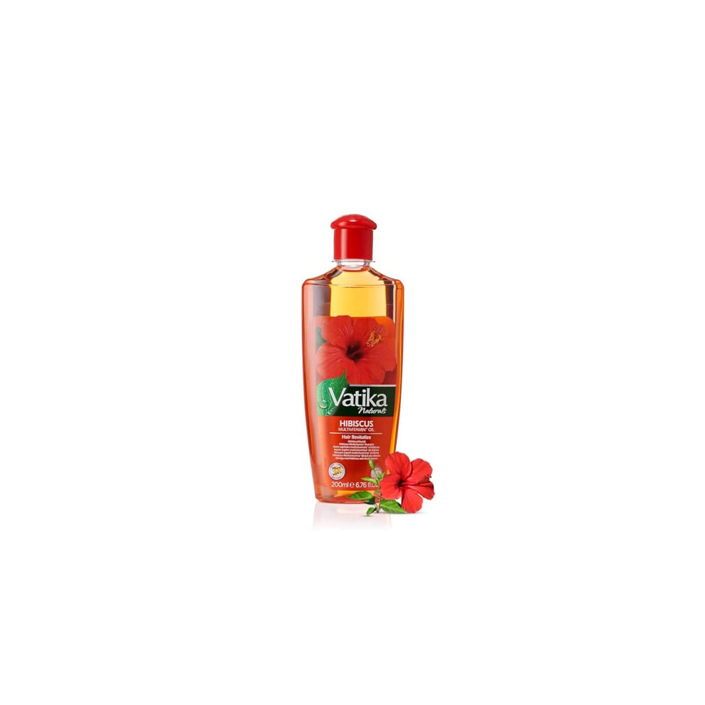 Vatika Heavenly Naturals Hibiscus Hair Oil, Tea Tree & Rosemary, 200Ml