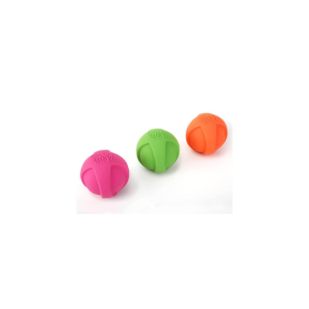 Hartz DuraPlay Ball Squeaky Latex Dog Toy, Medium 3 Pack