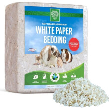 SMALL PET SELECT Premium Small Animal Bedding, Unbleached White Paper Bedding for Small Indoor and Outdoor Pets, Made in USA, 56 L Pack