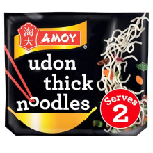 Amoy Straight To Wok Udon Thick Noodles, 2 x 150 g (Pack of 6)