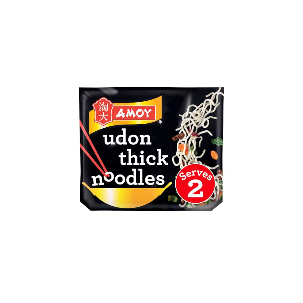 Heinz Amoy Straight To Wok Udon Thick Noodles, 2 X 150 G (Pack Of 6)
