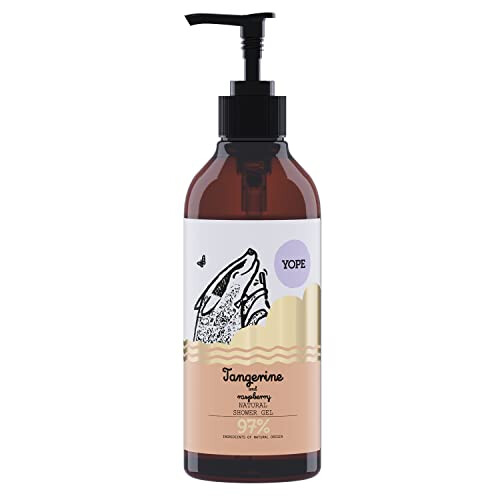 YOPE Natural Shower Gel - Tangerine & Raspberry, 400ml