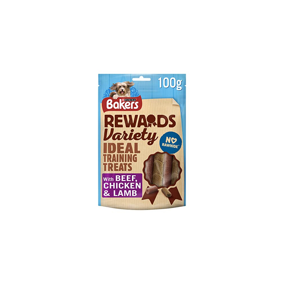 Bakers Rewards Dog Treats Mixed Variety 100G, Pack Of 8