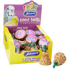 Johnsons Bulk Box Treat 2 Eat Seed Bells For Budgies 1x27