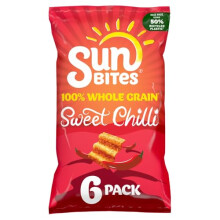 Sunbites Sun Ripened Sweet Chilli Multipack Snacks Crisps 6x25g
