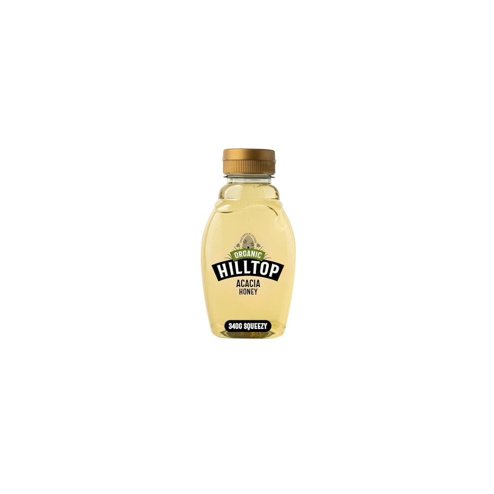 Hilltop Honey - Organic Acacia Honey - Squeezy Bottle - 340G