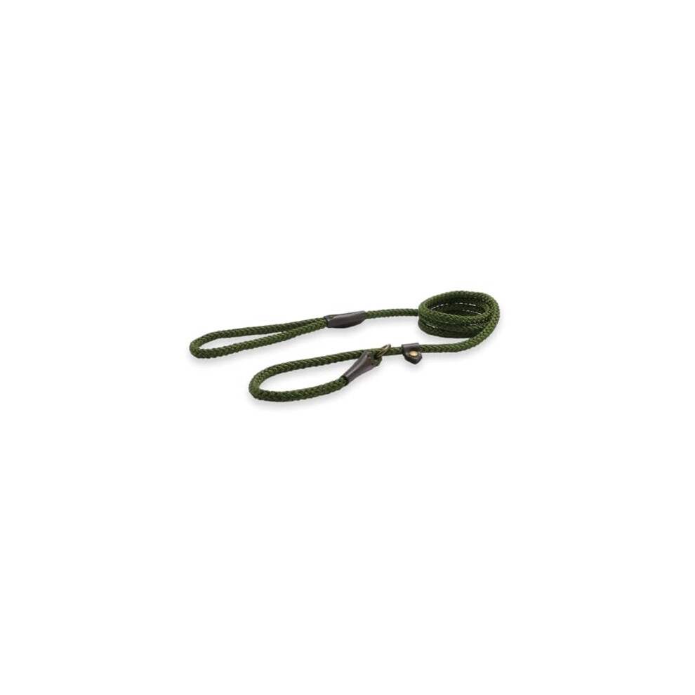 Ancol Heritage Nylon Rope Slip Lead, 1.5 M Length X 8 Mm Width, Green