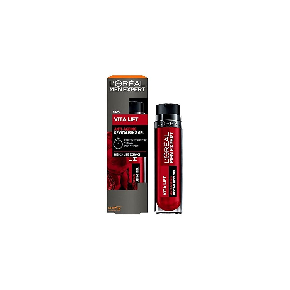 L'Oréal Men Expert Vita Lift Anti Wrinkle and Hydrating Gel Moisturiser for Men, 50 ml