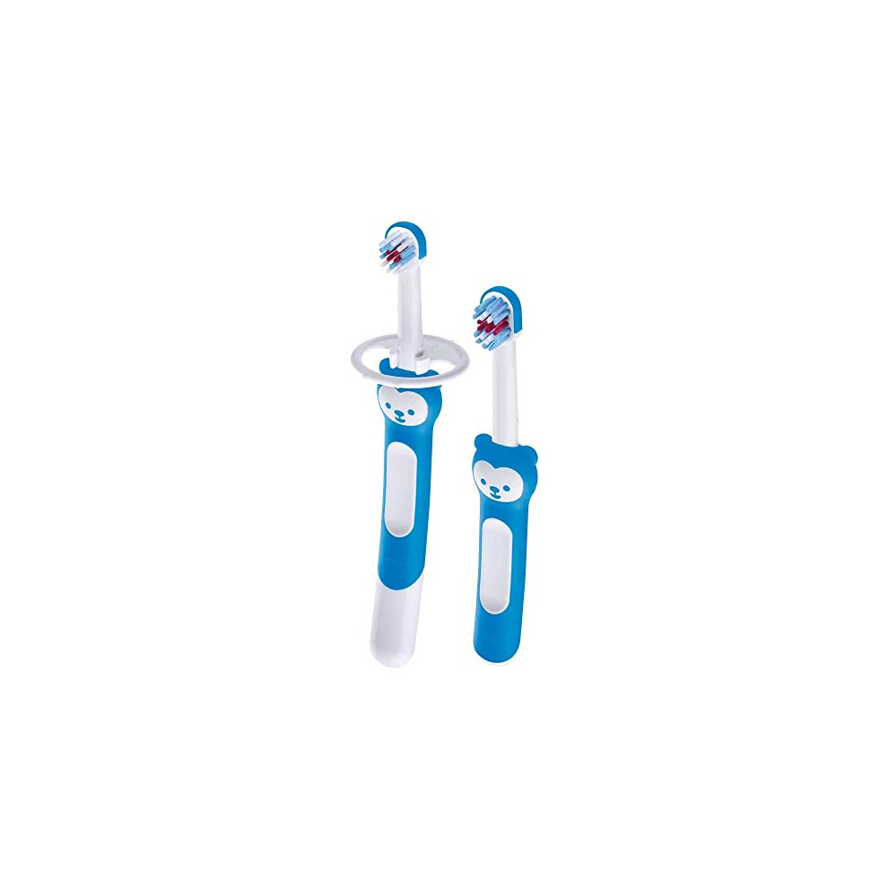 Mam Baby's Brush 2-Pack, 6+ Months, Safety Shield