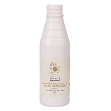 Simply White Chocolate with Hazelnut Flavouring Topping Sauce, Ready to Use Dessert Sauce for Ice Cream, Waffles, Pancakes, Coffee & Milkshakes (1 kg)
