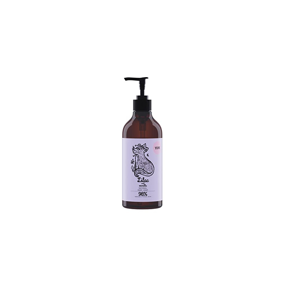 Yope Lilac Natural Hand Wash | Vanilla Extract | Hydrolate | Neutral Ph | Moisturising | Soothing | And Vanilla 500 Ml