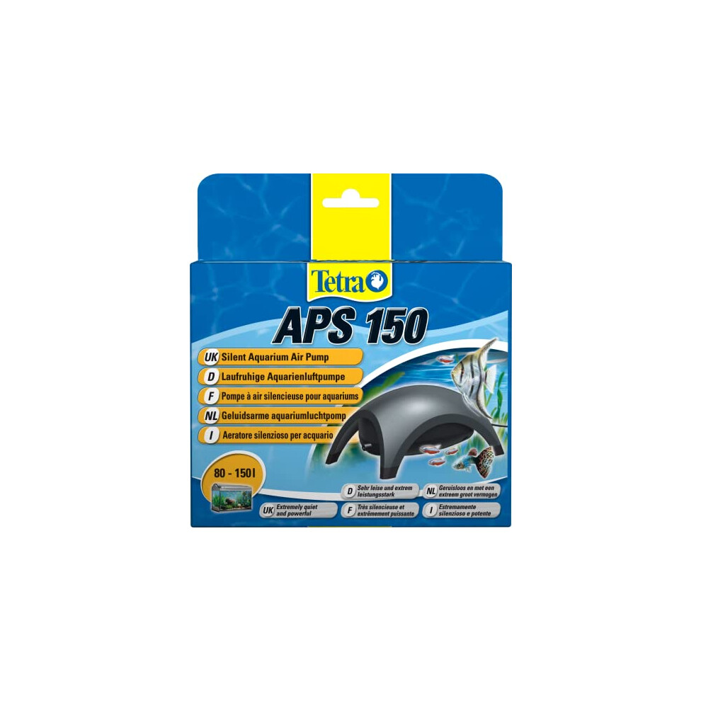 Tetra Aps 150 Smooth-Running Aquarium Air Pump, Black