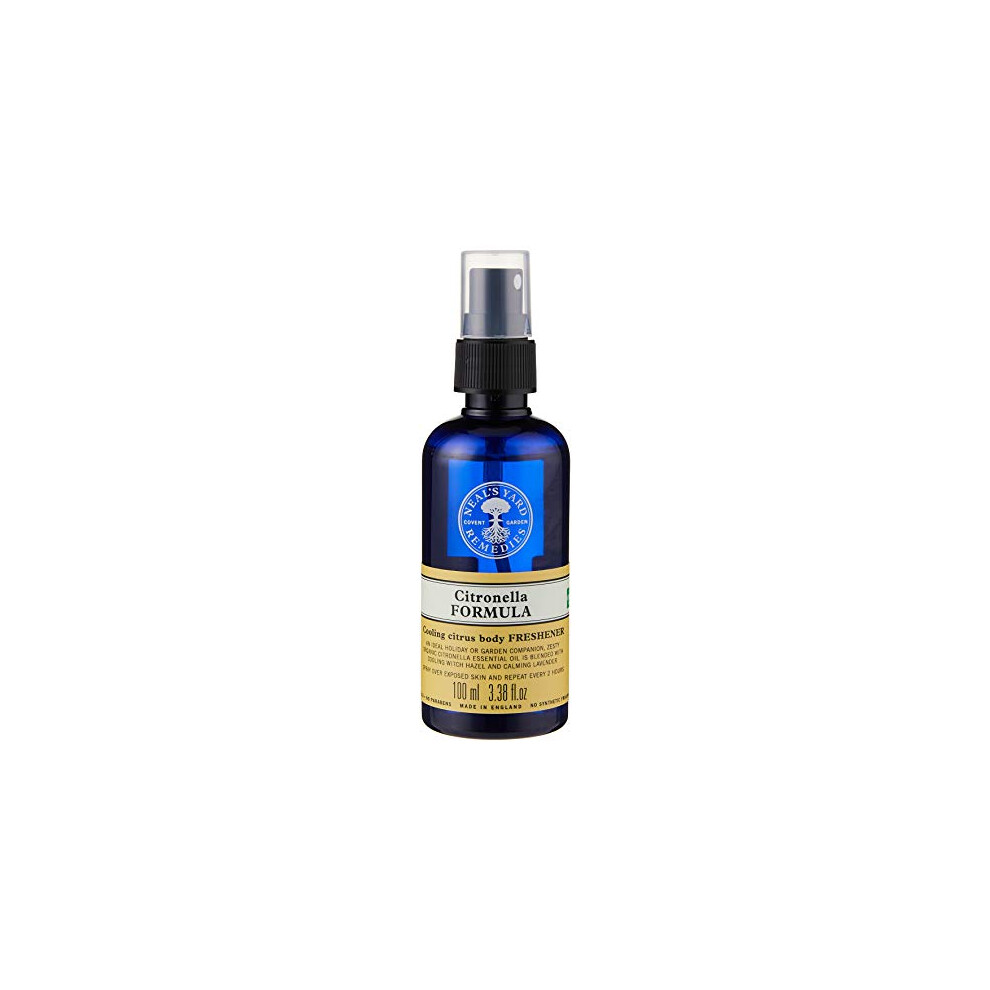 Neal's Yard Remedies Citronella Formula, Cooling Body Freshener Spray, With Citrus Extracts, Essential Oils & Vitamin C, 100ml