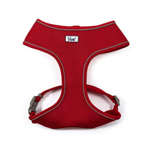 Ancol Viva Lightweight Breathable Reflective Mesh Red Dog Harness Pet Training Accessory 34-45cm, Small