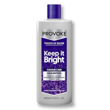 PROVOKE Touch Of Silver Colour Care Shampoo 400 ml , Daily Colour Protect Shampoo, Prolongs Colour and Adds Shine