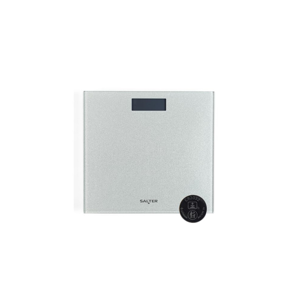 Salter Silver Glitter Digital Bathroom Scale - LCD Display