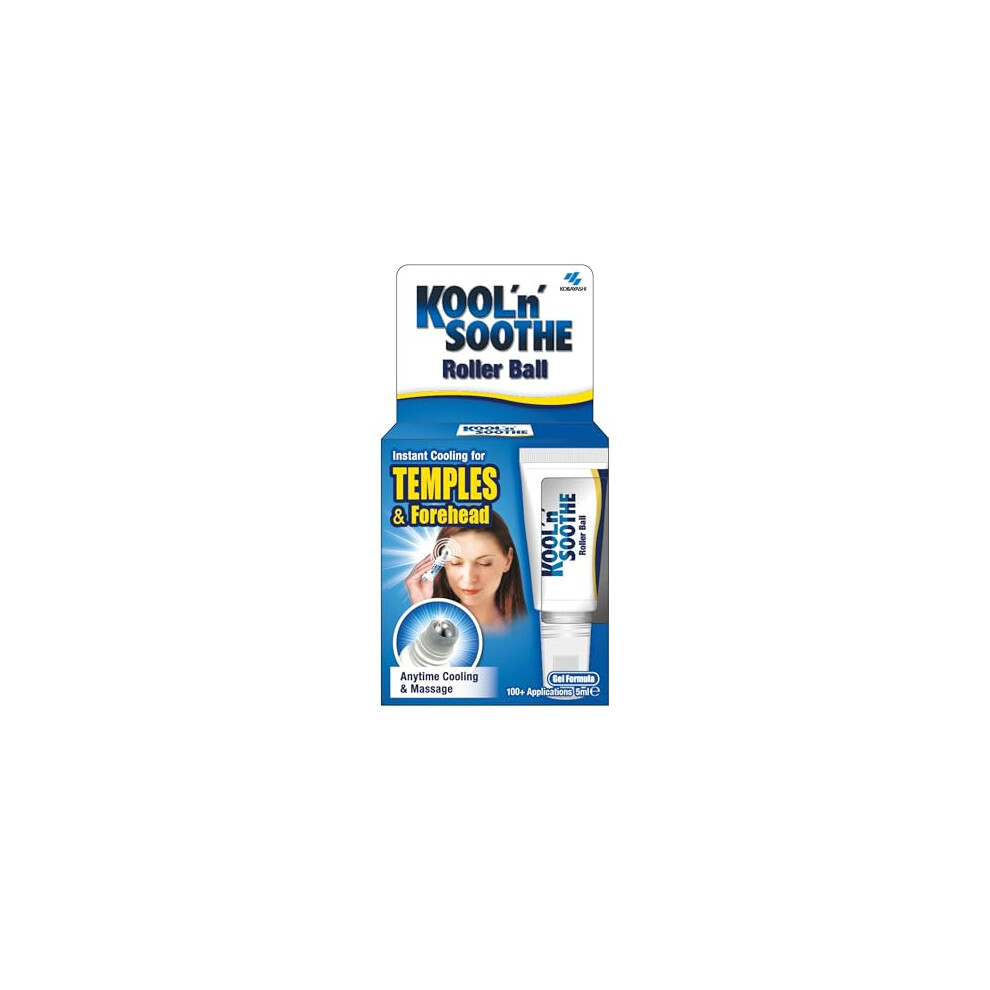 Kool 'N' Soothe Roller Ball/ 100+ Applications/Precision Cooling & Massage For Temples & Forehead