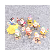 1 juego de 8 figuras de acción de la princesa Blancanieves y los siete enanitos, juguetes de regalo para niños