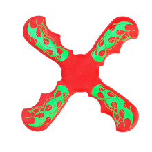(Rojo) Bumerán de cuatro hojas para niños y niñas, juguetes de seguridad para deportes al aire libre