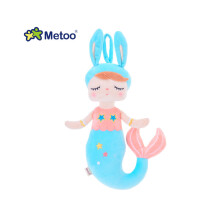 (Rosa y azul) Muñeca de peluche de sirena Metoo Angela, cómodo juguete de peluche de terciopelo de cristal para