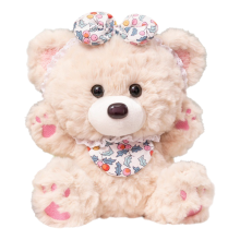 (Beige) Oso de peluche con temática de peluche, almohadas de tres colores, regalo para niños, suave y cómodo