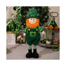 (Niño Hoja Verde) Adorable muñeco decorativo del Festival de la Hoja Verde para niños y niñas, estilo de tela