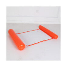 (Naranja) Flotador reclinable creativo con drenaje para natación circular para adultos y niños