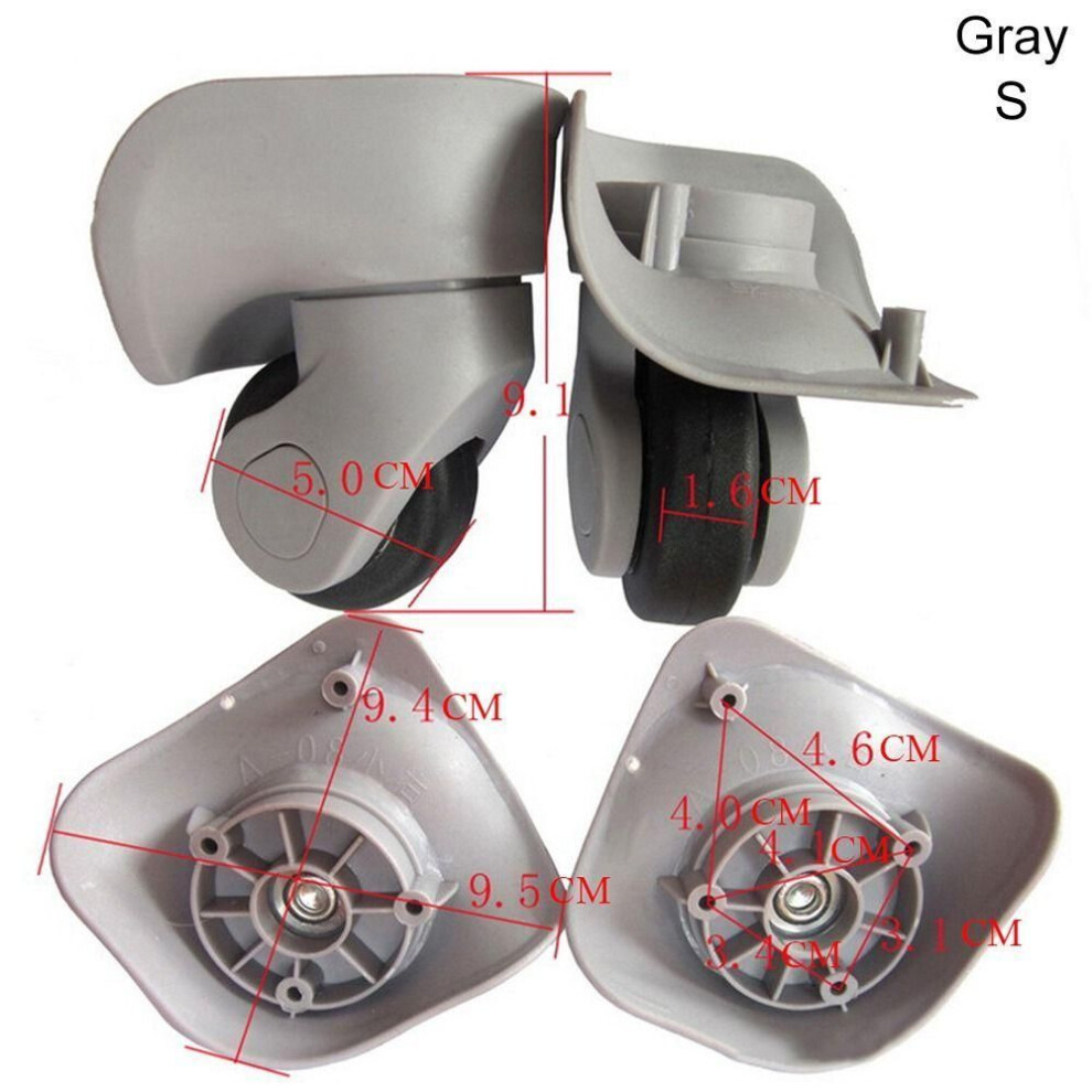 (gray, S) A08 Suitcases Spinner Caster Rubber Wheels Suitcases Repair Replacement Hand Spinner Luggage Wheels