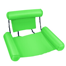 Sillón inflable flotante de PVC con tres tubos para adultos (verde)