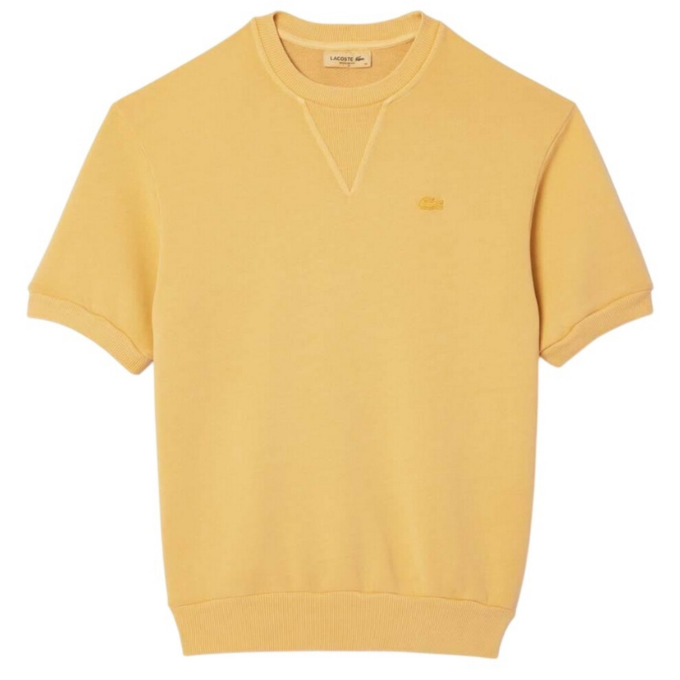 (8 UK, Orange) Lacoste Womens/Ladies Natural Dyed Fleece T-Shirt